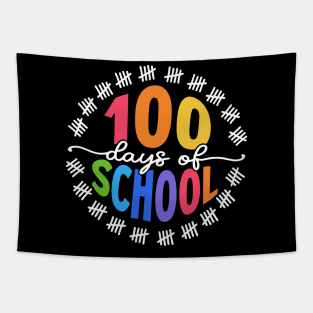 Vintage Happy 100th Day Of School Teachers 2023 Boys Girls Tapestry