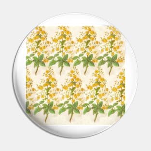 Yellow Floral Pattern Pin