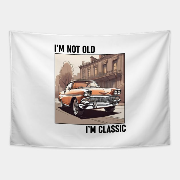 Classic Car Tapestry by DMS DESIGN