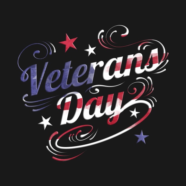 US Flag Colored Logo For Veterans Day by SinBle