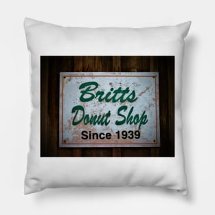 Britt's Donut Shop Sign 1 Pillow