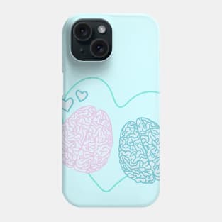 Pastel Brains in Love Phone Case