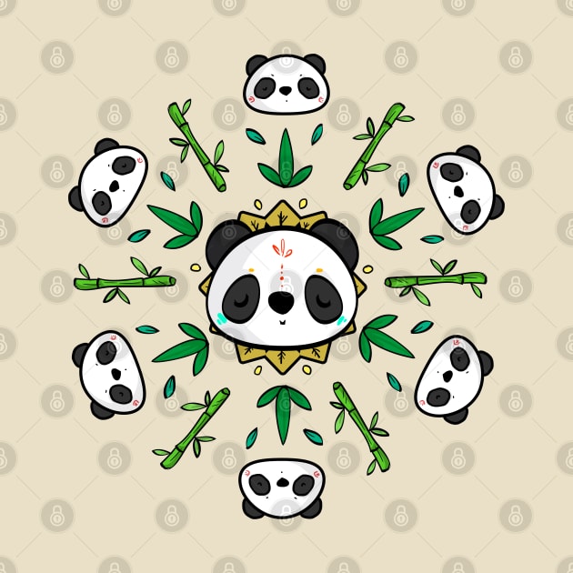 Pandala - Mandala Panda by lunaticpark