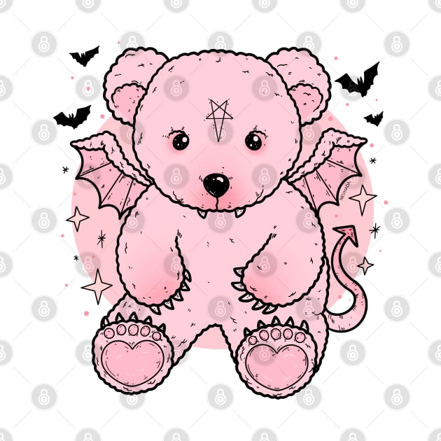 Bat Teddy Bear by chiaraLBart