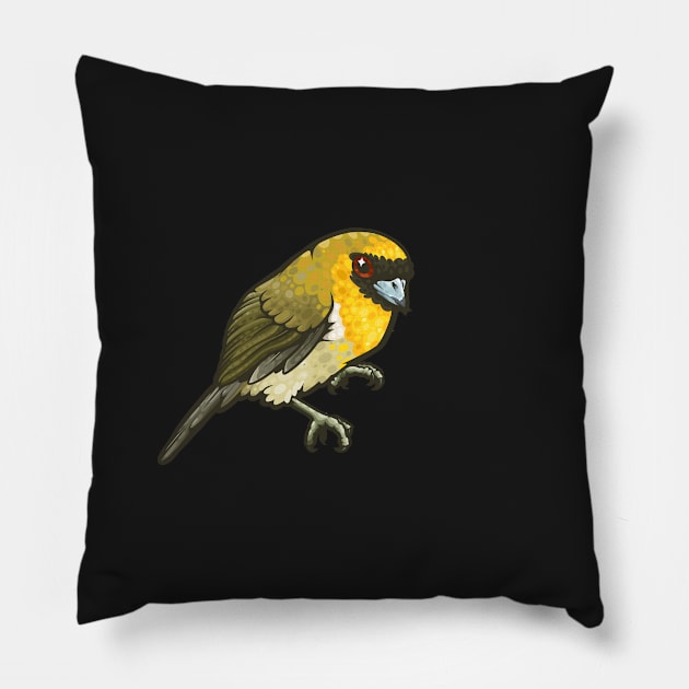 Prong-Billed Barbet Pillow by Ginboy