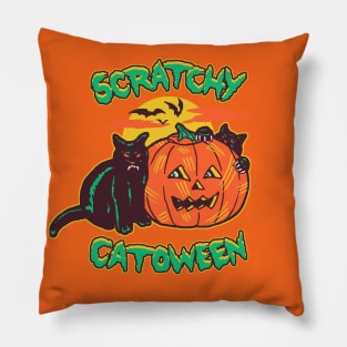 Scratchy Catoween Pillow