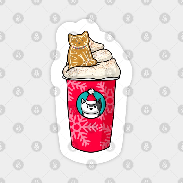 Ginger Bread Latte Cat Magnet by Doodlecats 