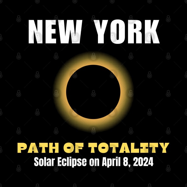 New York Path Of Totality Solar Eclipse On April 8 2024 by Mojakolane