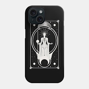 Crescent Moon Tarot Card Astrology Occult Phone Case