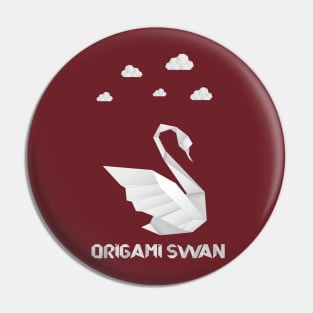 Origami Swan- Paper art Pin