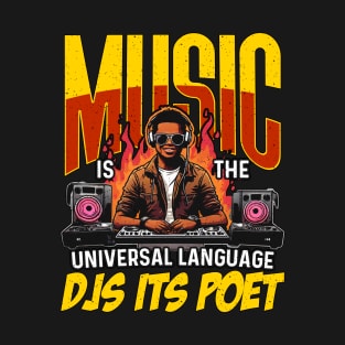 Disc Jockey Music Is The Universal Vinyl Records T-Shirt