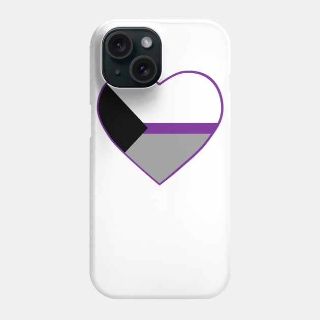 Pride Flag Heart Demisexual Phone Case by VanumChan