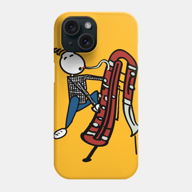 Contrabassoon woman Phone Case by Guastevi