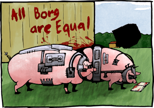 Borg Pigs Magnet