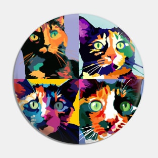 Tortoiseshell Pop Art - Cat Lover Gift Pin