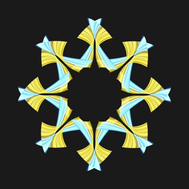 Yellow and blue Star by Meo Design