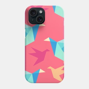 Pink Paper Cranes Big Pattern Phone Case