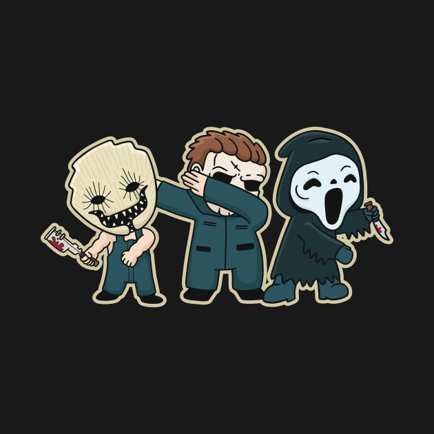 Cute Classic Horror Movie Characters by SLAG_Creative