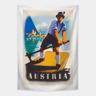 Austria Vintage Travel Poster 1935 Tapestry