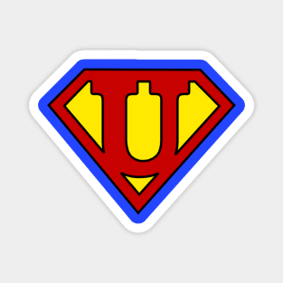 Superhero Symbol Letter U Magnet