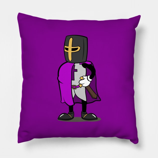 Teutonic Knight Cartoon (Player 6 colors, pink version) Pillow by Koyaanisqatsian