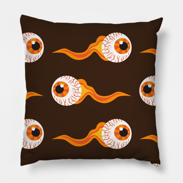 Eyeballs Pillow by Little Black Bird Designs