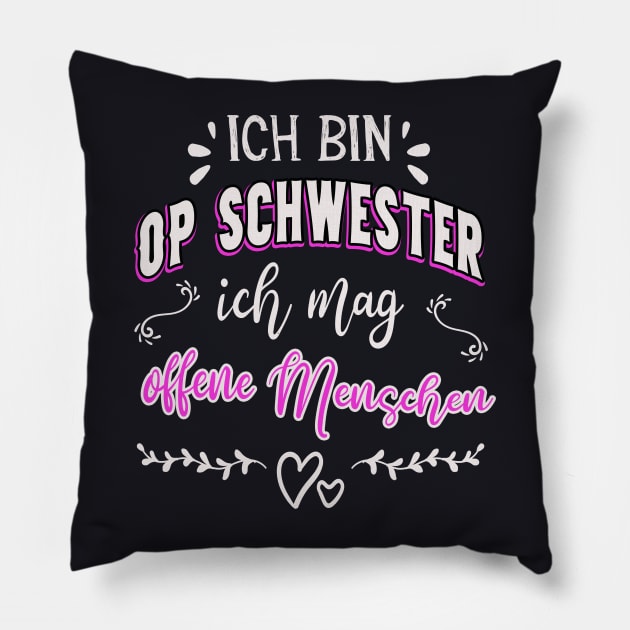 OP Schwester lustiger Spruch Krankenschwester Pillow by Foxxy Merch