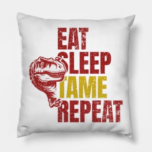 Eat, Sleep, Tame, Repeat - Survival Gamer Life Cycle Pillow