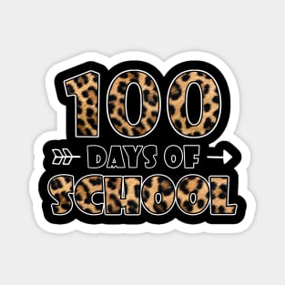 Cute Leopard 100 Days Of School Boys Girls Kids Magnet