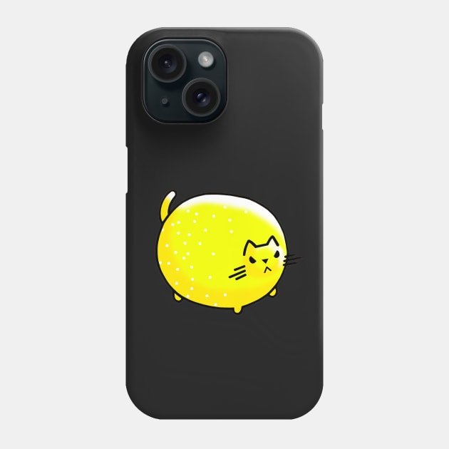 Sourpuss - Chonky Lemon Kitty Cat Phone Case by calidrawsthings