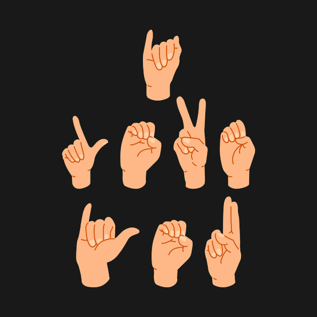 I love you - sign language by levinanas_art