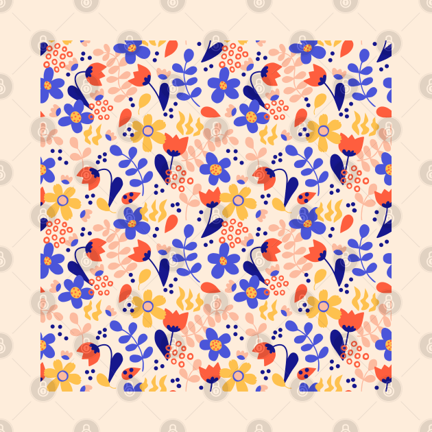 Intense Color Wild Flower Chaotic Pattern by Simplulina