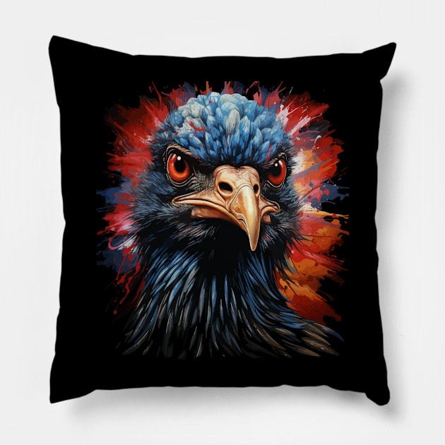 Patriotic Emu Pillow by JH Mart