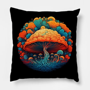 psychedelic mushroom Pillow