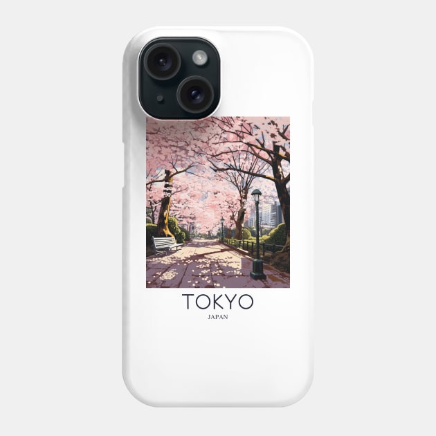 A Pop Art Travel Print of Tokyo Japan Phone Case by Studio Red Koala