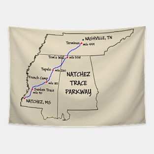 Route Map Design, The Natchez Trace Parkway Tapestry