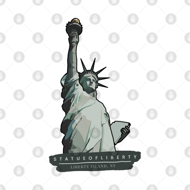 Colorblock Statue of Liberty by ReverieCompany