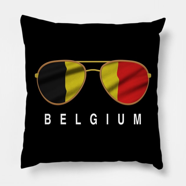 Belgium Sunglasses, Belgium Flag, Belgium gift , Belgian Pillow by JayD World