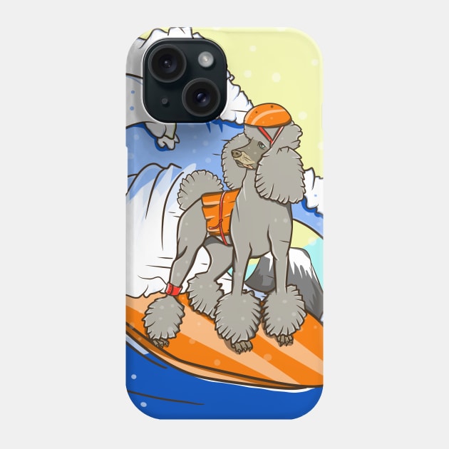 Poodle Surfing Phone Case by mailboxdisco