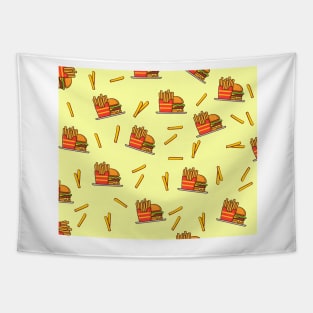 Burger and Fries Tapestry