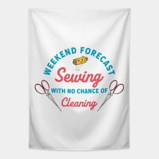 Cute Sewing Weather Design Tapestry