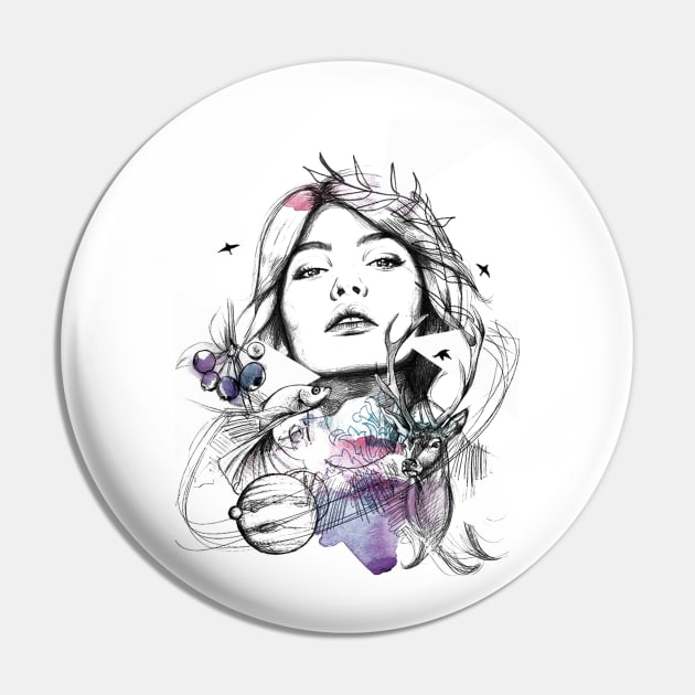 Woman Space Pin by hitext