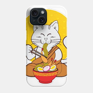 Cat eat Ramen Phone Case