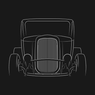 front/profile - 1932 Ford Model A coupe - stencil, white T-Shirt