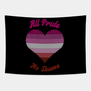 All Pride No Shame - Lesbian Flag Tapestry