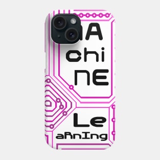 Machine Learning Computer Micro Chip Black Pink Phone Case