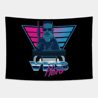 VHS Hero Arnold Schwarzenegger Tapestry