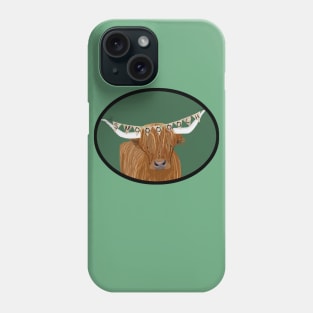 Scottish Highland Cow Giving a Kiss Phone Case