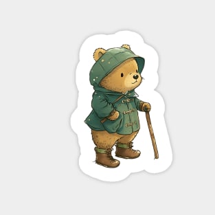 Cute Bear Cartoon Adventurer Adorable Kawaii Animal Magnet