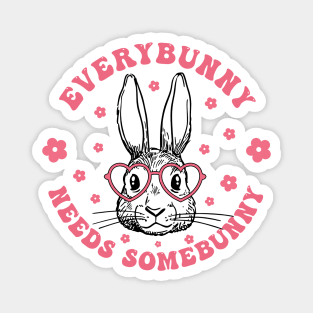 Bunny with glasses Magnet